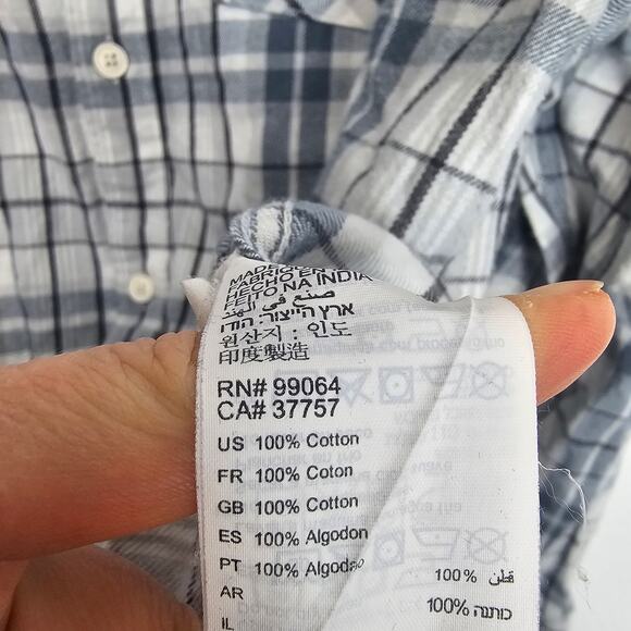 RVCA Mens Shirt Gray Plaid Long Sleeve Button Flannel Men XL Regular Fit - Picture 7 of 8